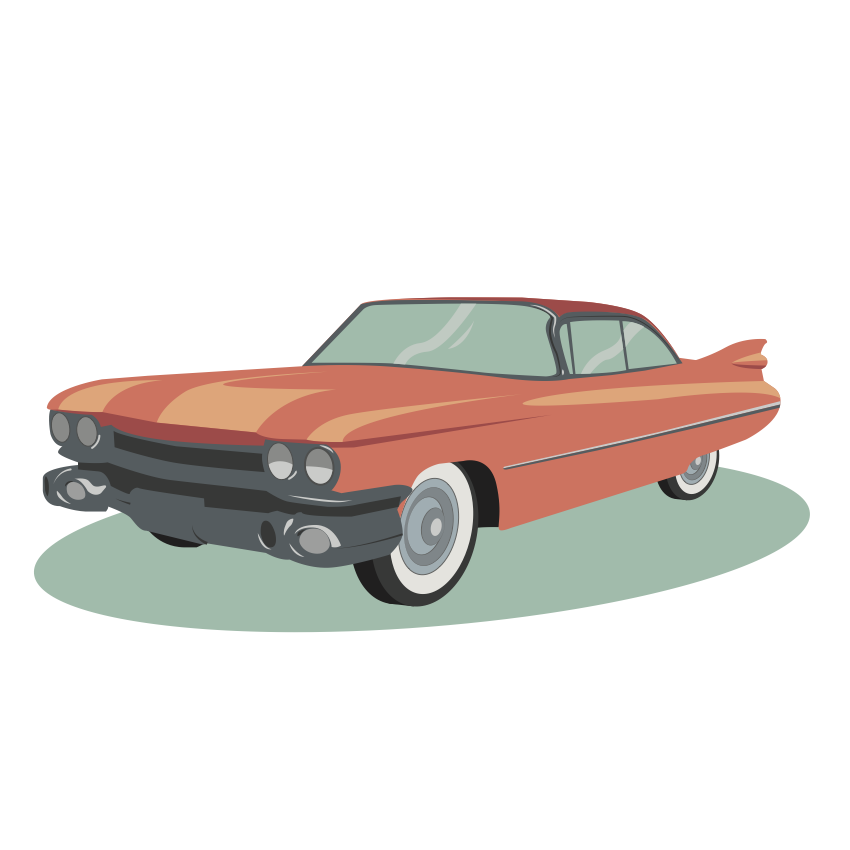 Vektorigrafiikka teos Cadillacista