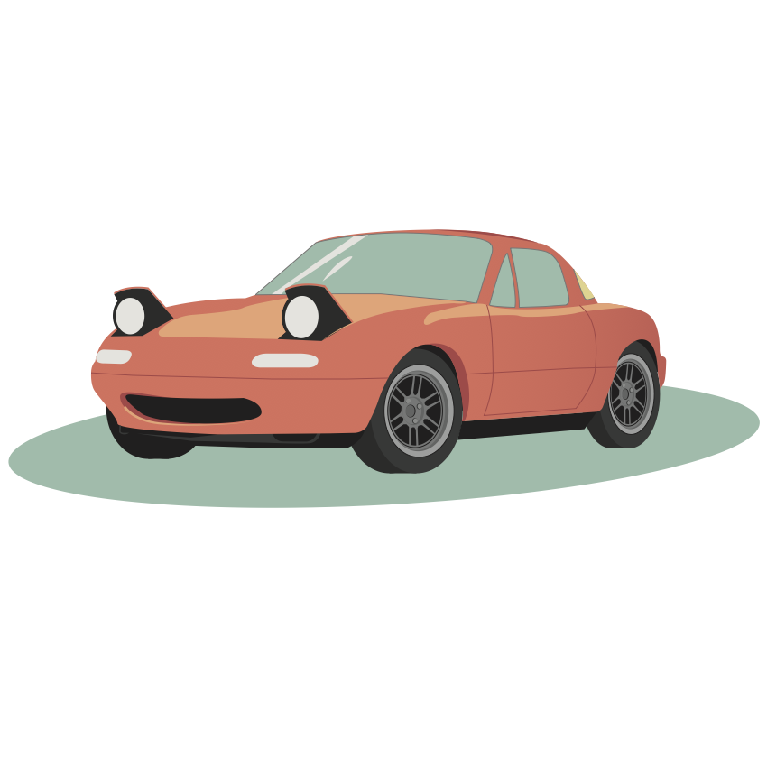 Vektorigrafiikka teos Miatasta