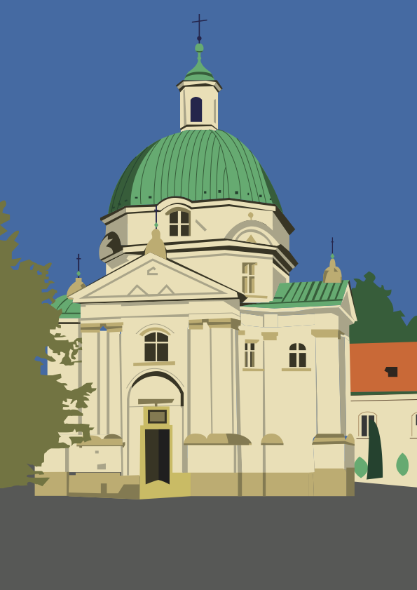 Varsovan kirkko illustrator teos